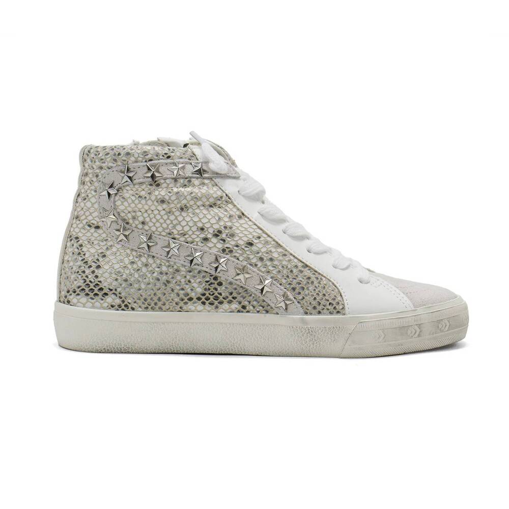 NEW VINTAGE HAVANA women's kate high-top fashion sneakers in gold snake multi